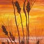 Kissonerga Sunset <br />            2007 - Acrylic & oil on canvas  20 x 30 cm  